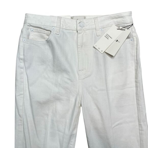 NWT 7 FOR ALL MANKIND JEANS Mega Flare Clean White Size 29 - Picture 4 of 12